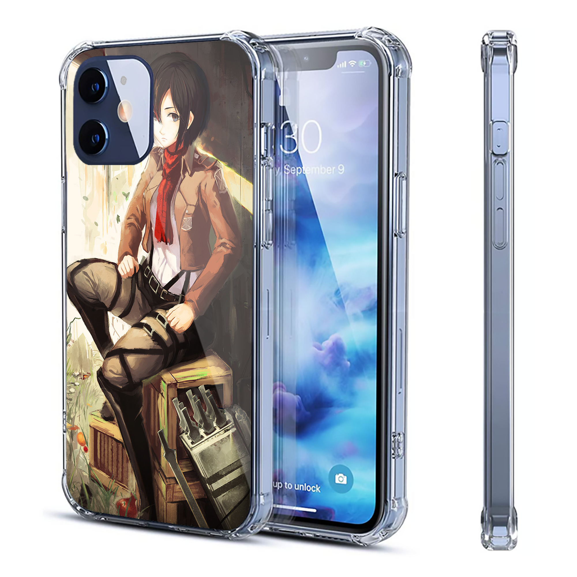 （画像用） 進撃の巨人 Attack on Titan 【iPhone 12シリーズ対応】透明スマホケース（クリアソフトケース）